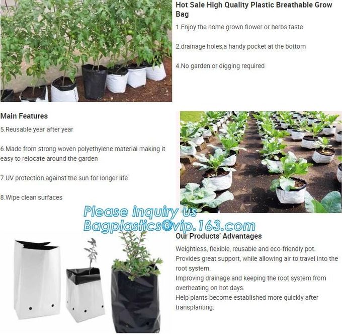 os sacos da plantação de jardim da horticultura crescem ensacam er sacos da planta, aplicações da irrigação de gotejamento da estufa e são excelentes para 7