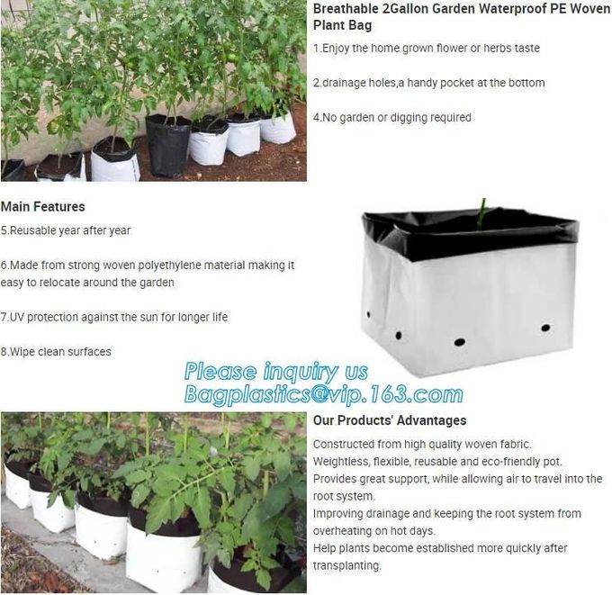 os sacos da plantação de jardim da horticultura crescem ensacam er sacos da planta, aplicações da irrigação de gotejamento da estufa e são excelentes para 6