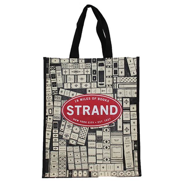 O punho laminado de Eco tela amigável, Tote Bag tecido Pp, RPET revestiu sacos acessíveis da compra reciclável dobrável 5