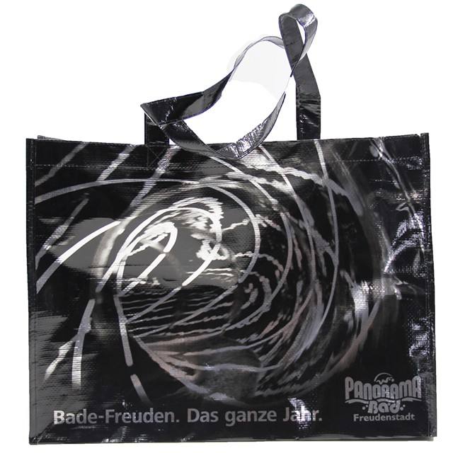 O punho laminado de Eco tela amigável, Tote Bag tecido Pp, RPET revestiu sacos acessíveis da compra reciclável dobrável 8