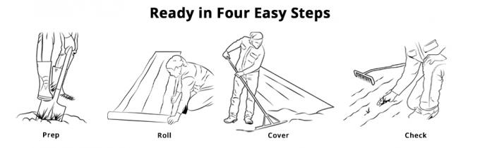 Esteira do controle de ervas daninhas, vegetação rasteira, cama de flor, palha de canteiro, Pavers, afiação, estacas do jardim, barreira da erva daninha, paisagem 20